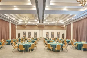 Boasting luxury and elegance, TAG Resort’s Tanghalan Ballroom beams in a banquet setup for your next big celebration.