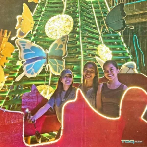 Guests at TAG Resort are all smiles during the Christmas Lighting Event on November 30, 2024.