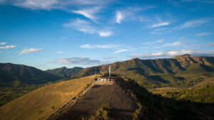 An aerial view of Mt. Tayapas, a popular travel destination in Coron, Palawan.